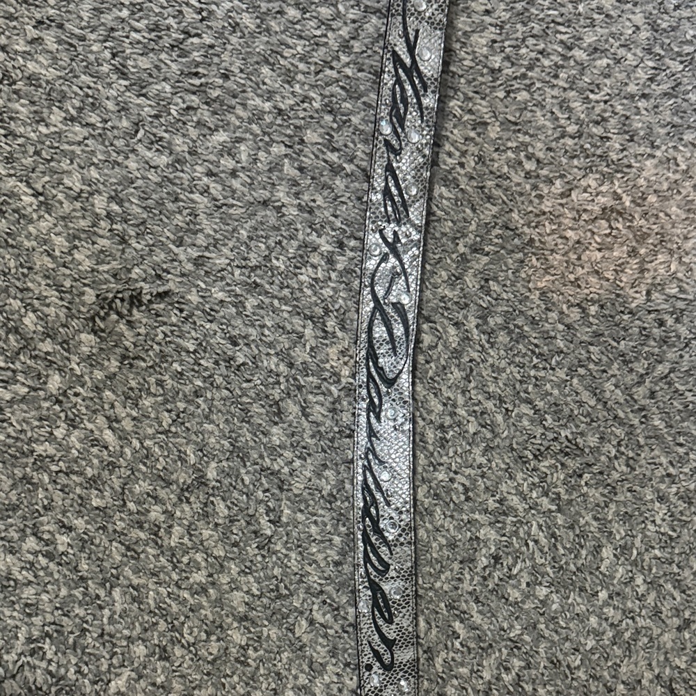 Harley-Davidson Silver and Black Studded Belt